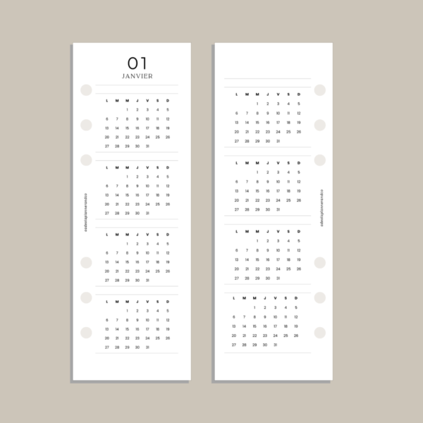 Trackers d'habitudes demi page 3 mois - JANVIER- FEVRIER - MARS – Image 2