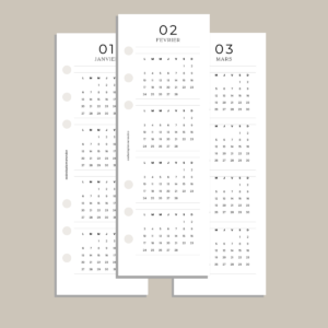 Trackers d'habitudes demi page 3 mois - JANVIER- FEVRIER - MARS