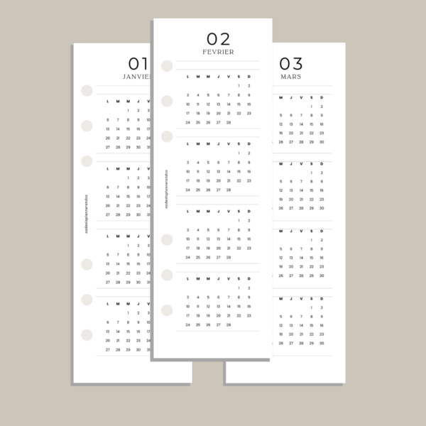 Trackers d'habitudes demi page 3 mois - JANVIER- FEVRIER - MARS