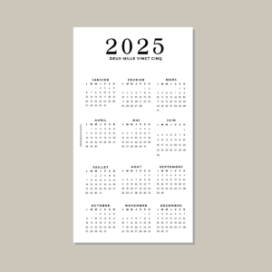 CALENDRIER ANNUEL 2025